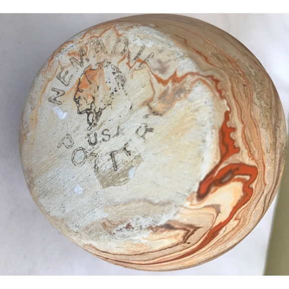 Nemadji Pottery Art Pottery‎ Bud Vase multi swirl signed - Picture 5 of 9